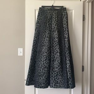 NINA LEONARD LEOPARD SKIRT